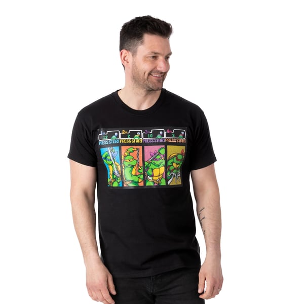 Teenage Mutant Ninja Turtles Mens Press Start Arcade Game T-Shirt