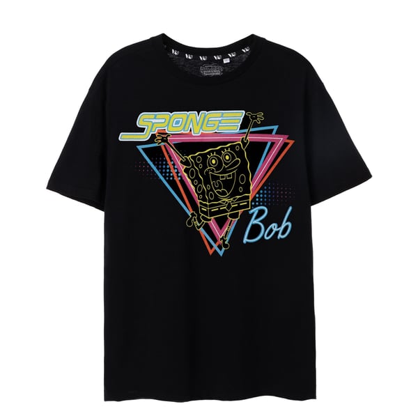 SpongeBob SquarePants Womens/Ladies 80s Neon Short-Sleeved T-Shirt