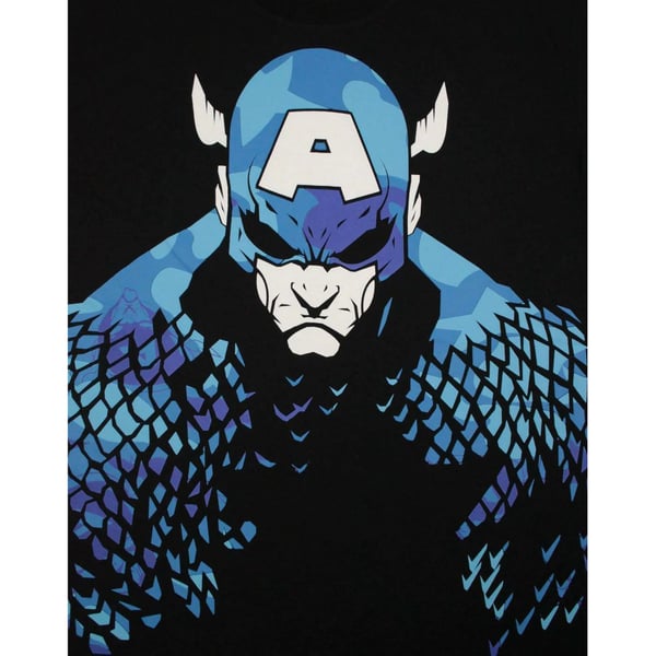 Addict Mens Soldier Captain America Camo T-Shirt
