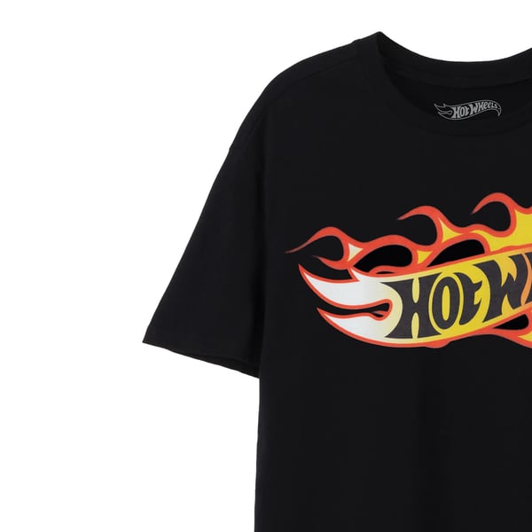 Hot Wheels Mens Flames Logo T-Shirt