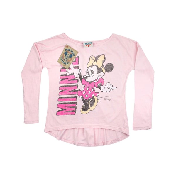 Junk Food Girls Minnie Mouse Disney Long-Sleeved Top