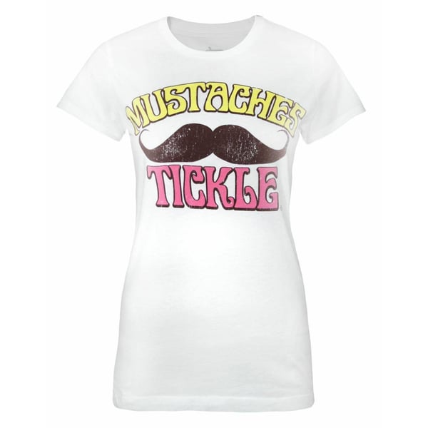 Goodie Two Sleeves Dam/Kvinnor Mustascher Kittlar T-shirt