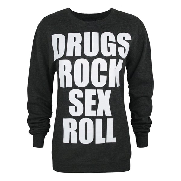 Kill Brand Womens/Ladies Drugs And Rock New Era Sweatshirt