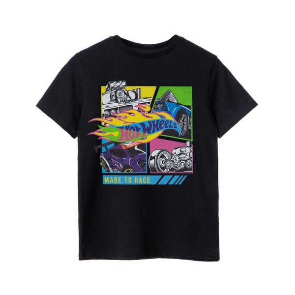 Hot Wheels Boys Made To Race Neon T-paita