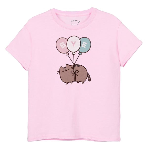 Pusheen Girls Bye Balloons Short-Sleeved T-Shirt