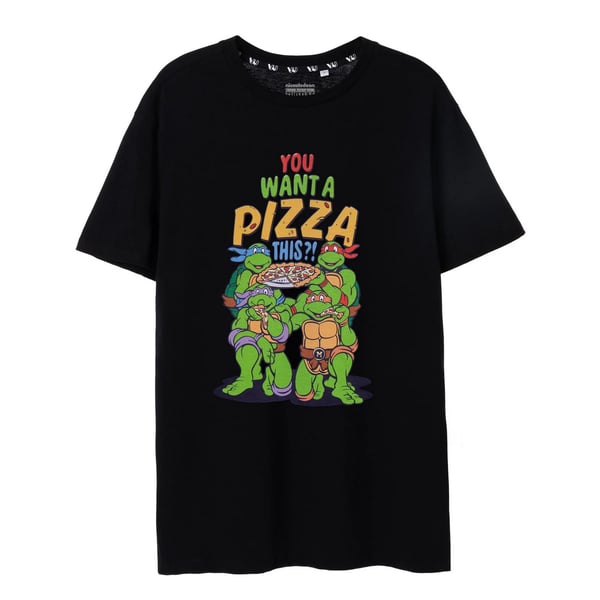 Teenage Mutant Ninja Turtles Mens You Want A Pizza This T-Shirt Teenage Mutant Ninja Turtles Mens You Want A Pizza This T-Shirt