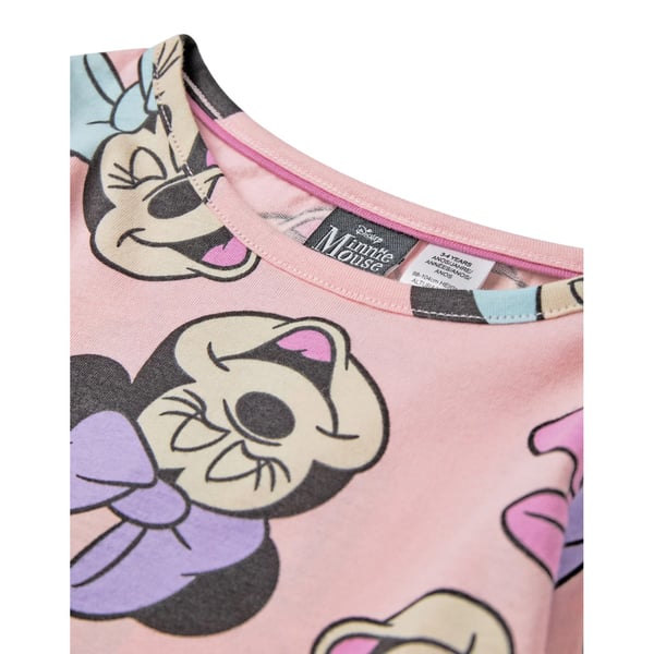 Disney Girls Minnie Mouse All-Over Print Long Pyjama Set