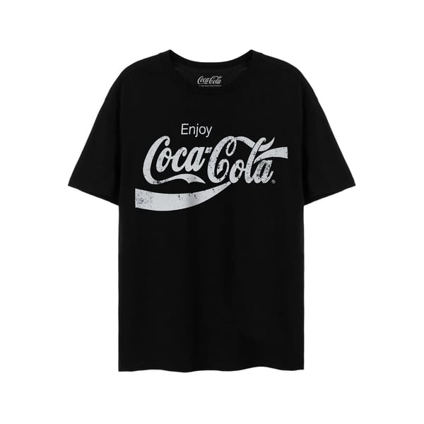 Coca-Cola Unisex T-shirt med nødlidende logo til voksne