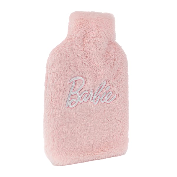 Barbie Womens/Ladies Appliqué Logo Hot Water Bottle Cover Set