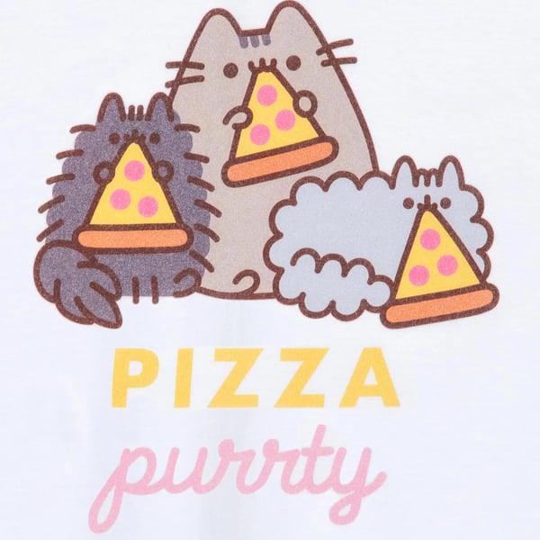 Pusheen Girls Pizza Purrty Short-Sleeved T-Shirt