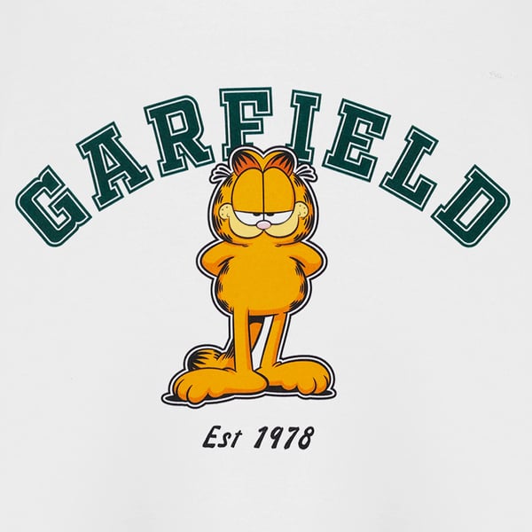 Garfield Unisex Adult Collegiate Short-Sleeved T-Shirt