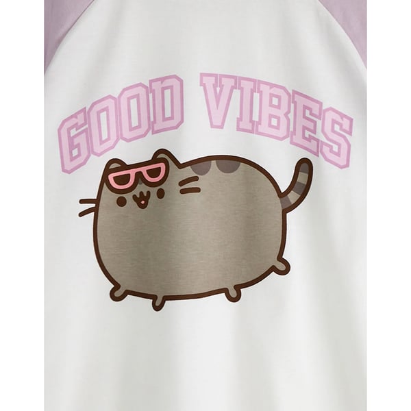 Pusheen tyttöjen Good Vibes -raglan-T-paita