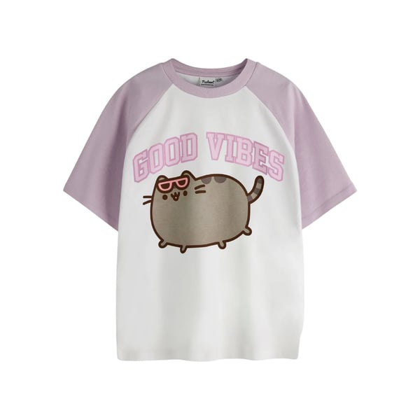 Pusheen Girls Good Vibes Raglan T-Shirt