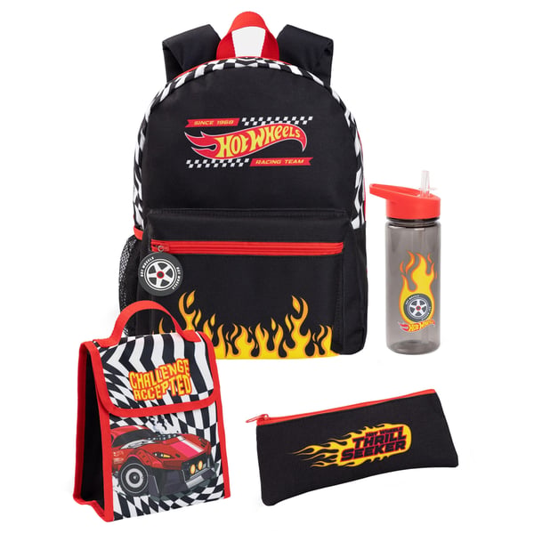 Hot Wheels Ruutukuvioinen Liekki Reppusetti
