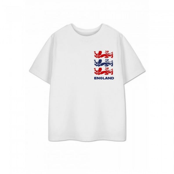 Show Me The Merch Childrens/Kids Three Lions Short-Sleeved T-Shirt