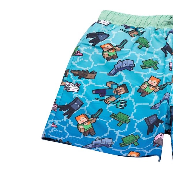 Minecraft Badeshorts til drenge med krybbefanger