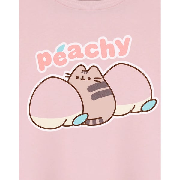Pusheen Womens/Ladies Peachy Short-Sleeved Crop T-Shirt