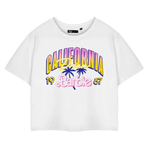 Barbie Dam/Dam California Dream Kortärmad Crop T-shirt