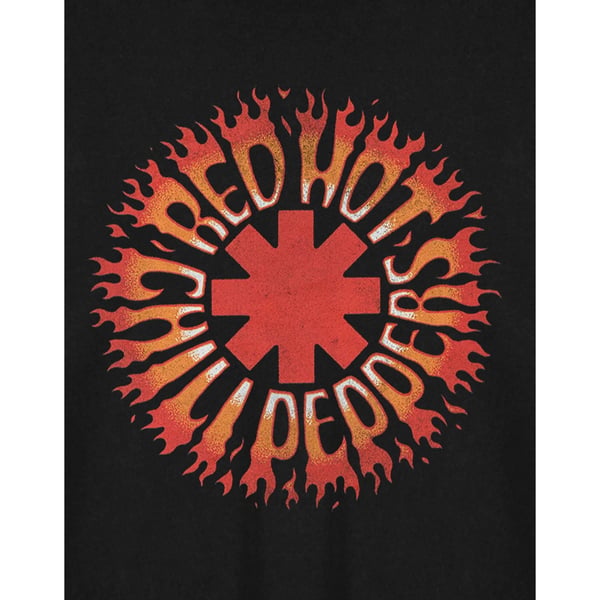 Red Hot Chilli Peppers Naisten/Naisten Flames Crop T-paita
