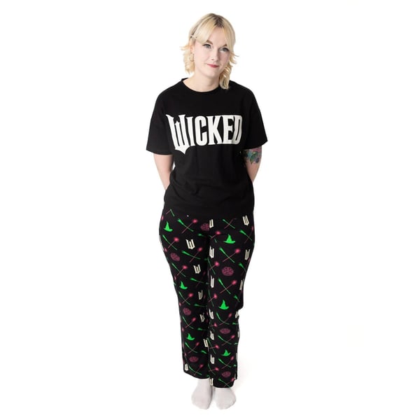 Wicked Womens/Ladies Short-Sleeved Long Pyjama Set
