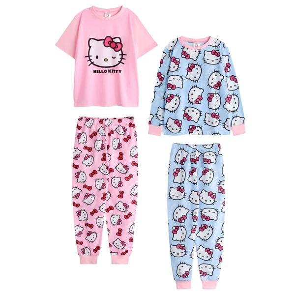 Hello Kitty Girls Long Pyjama Set (Pack of 2)