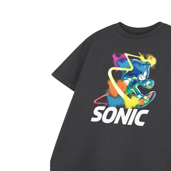 Sonic The Hedgehog Boys Watercolour Short-Sleeved T-Shirt