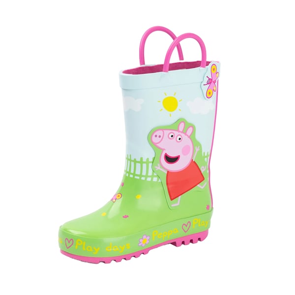 Peppa Pig Childrens/Kids Play Days Handle Wellington Boots
