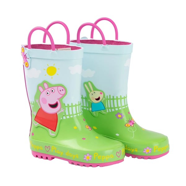 Peppa Pig Childrens/Kids Play Days Handle Wellington Boots