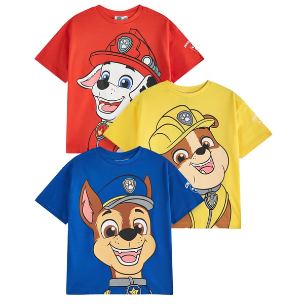 Paw Patrol Pojkar Karaktärer Kortärmad T-shirt (3-pack)