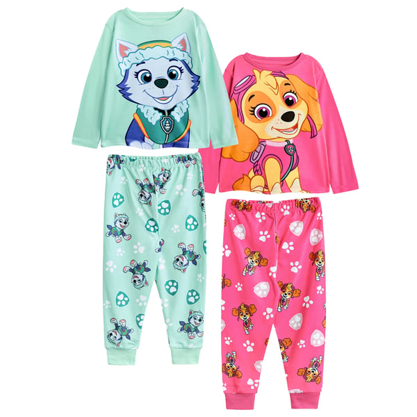 Paw Patrol Girls Skye & Everest Long-Sleeved Long Pyjama Set (Pack of 2)