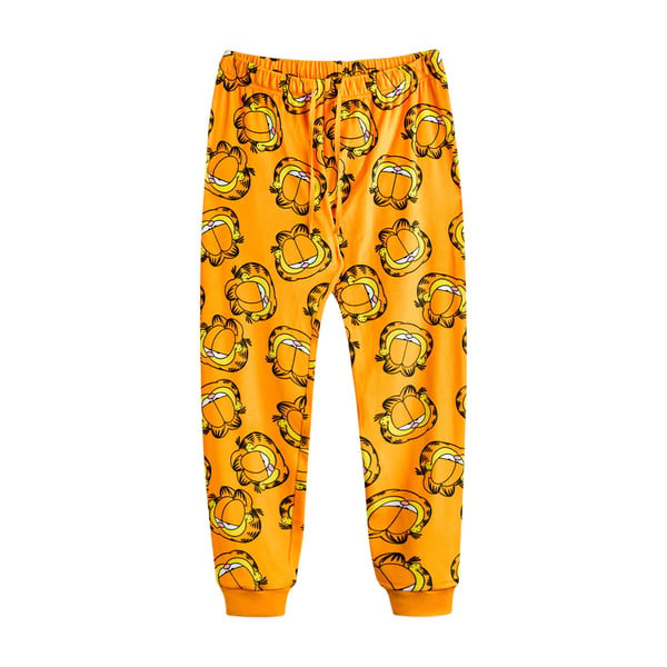 Garfield Womens/Ladies Big Face Fleece Long-Sleeved Long Pyjama Set
