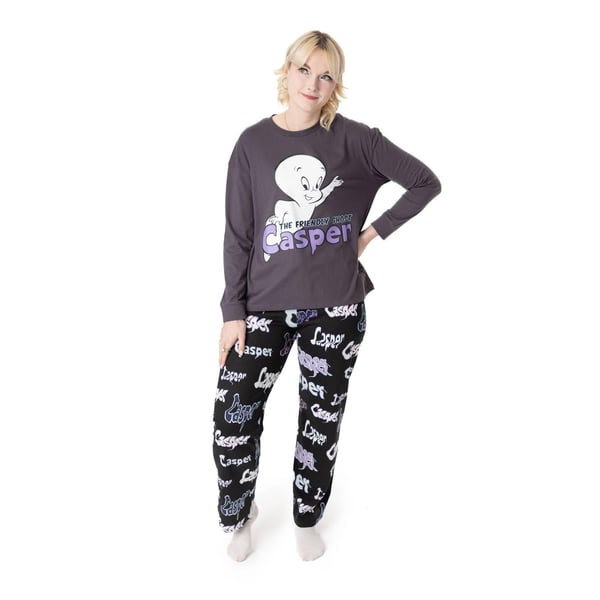 Casper Womens/Ladies Character Long-Sleeved Long Pyjama Set