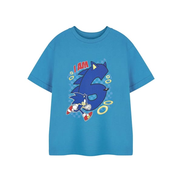Sonic The Hedgehog Kortärmad T-shirt för pojkar 6-årsdag