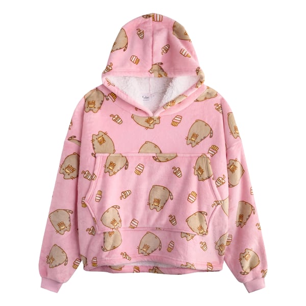 Pusheen Girls Food All-Over Print Blanket Hoodie