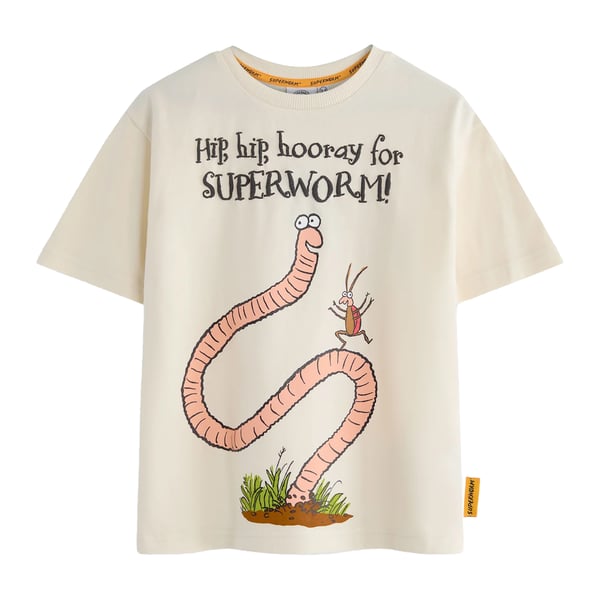 Superworm Childrens/Kids Hip Hip Hooray Short-Sleeved T-Shirt