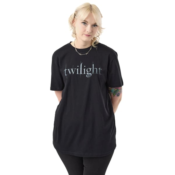 Twilight Dam/Dam Logotyp Kortärmad T-shirt