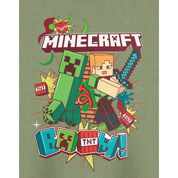 Minecraft Boys Boom Cotton T-Shirt