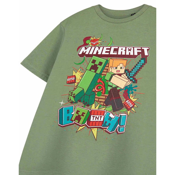 Minecraft Boys Boom Cotton T-Shirt