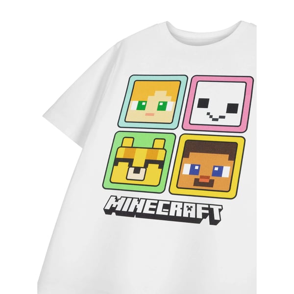 Minecraft Girls Squares Short-Sleeved T-Shirt