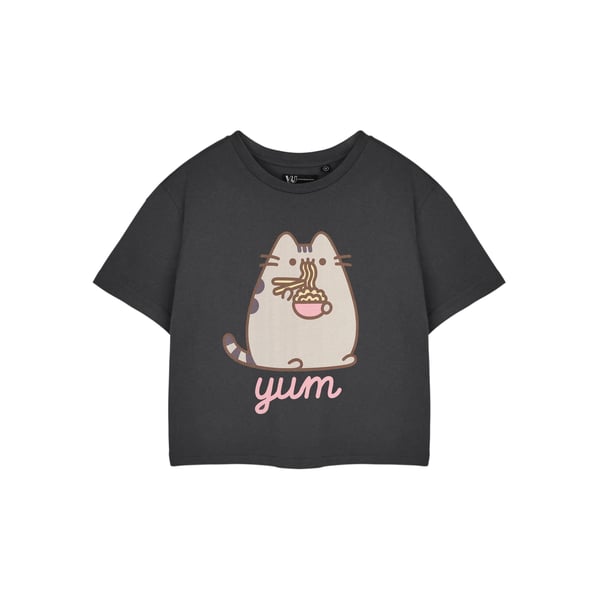 Pusheen Womens/Ladies Yum Noodles Short-Sleeved Crop Top