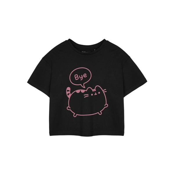 Pusheen Womens/Ladies Bye Short-Sleeved Crop Top