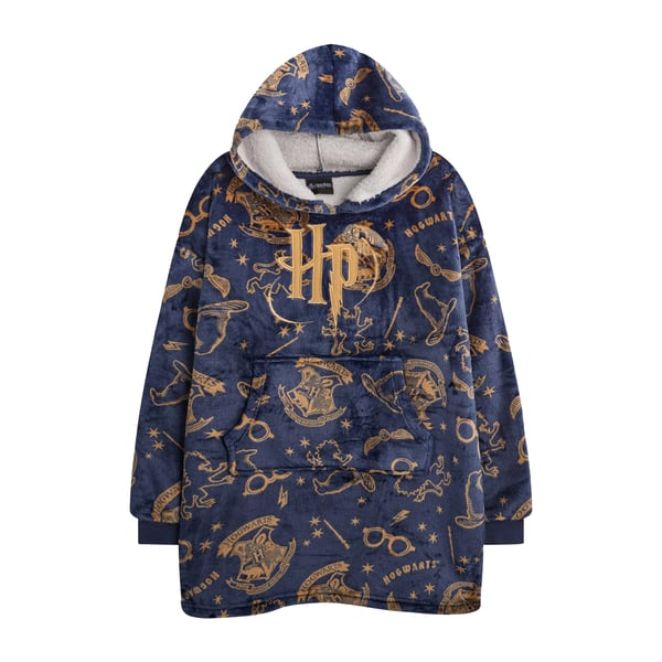 Harry Potter Girls Embroidered Logo Blanket Hoodie