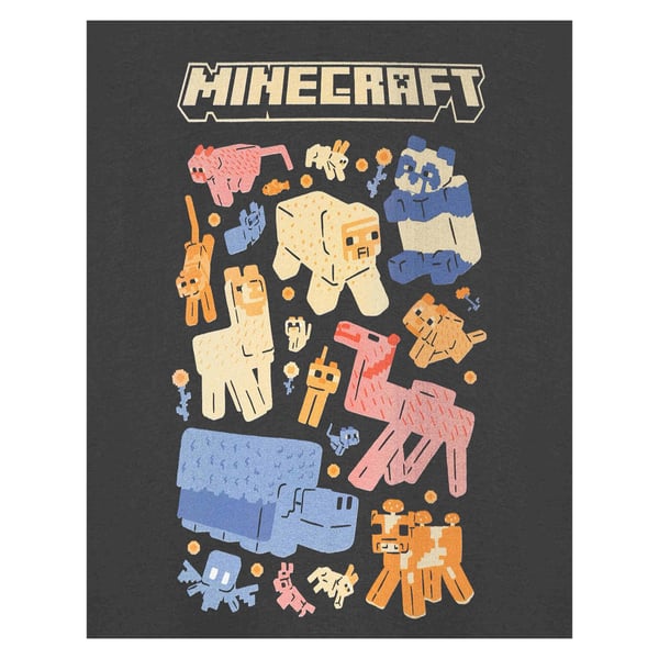Minecraft Girls Animals Short-Sleeved T-Shirt