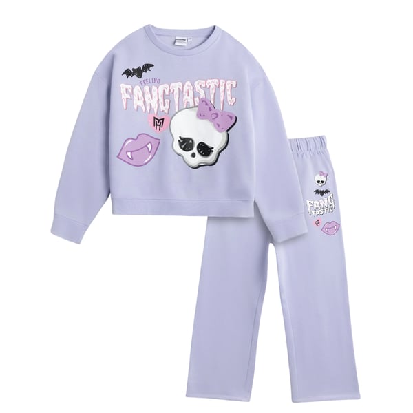 Monster High Girls Fangtastic Printed Sweatshirt & Jogging Bottoms