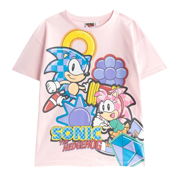 Sonic The Hedgehog Girls Diamond T-Shirt & Shorts Set