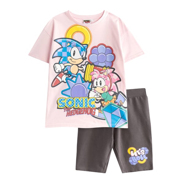 Sonic The Hedgehog Girls Diamond T-Shirt & Shorts Set