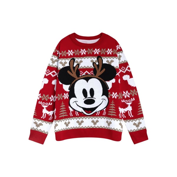 Disney Womens/Ladies Mickey Mouse Christmas Jumper