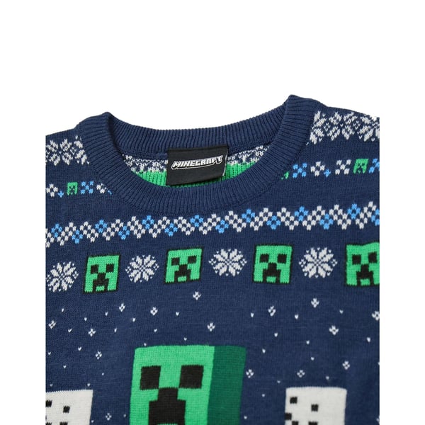 Minecraft Boys Creeper Christmas Jumper