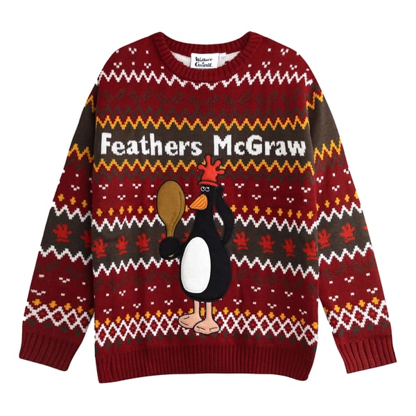Wallace and Gromit Unisex Vuxen Feathers McGraw Jultröja