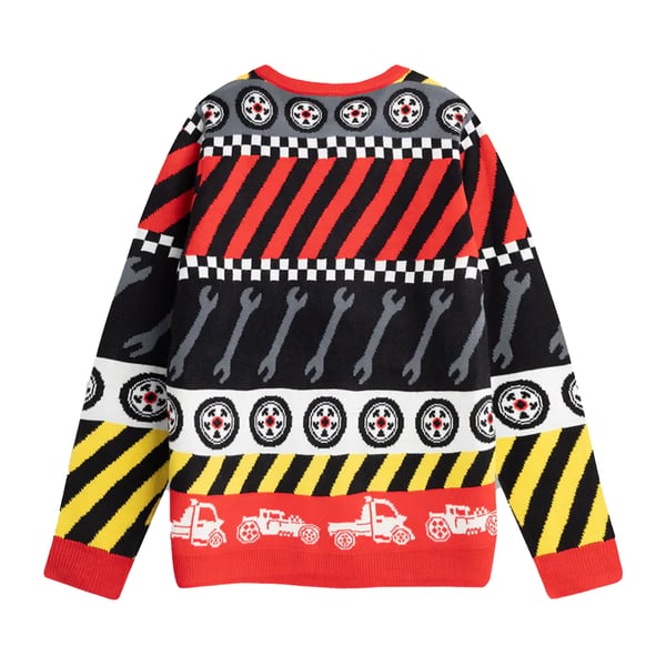 Hot Wheels Mens Tyre & Spanner Fairisle Christmas Jumper